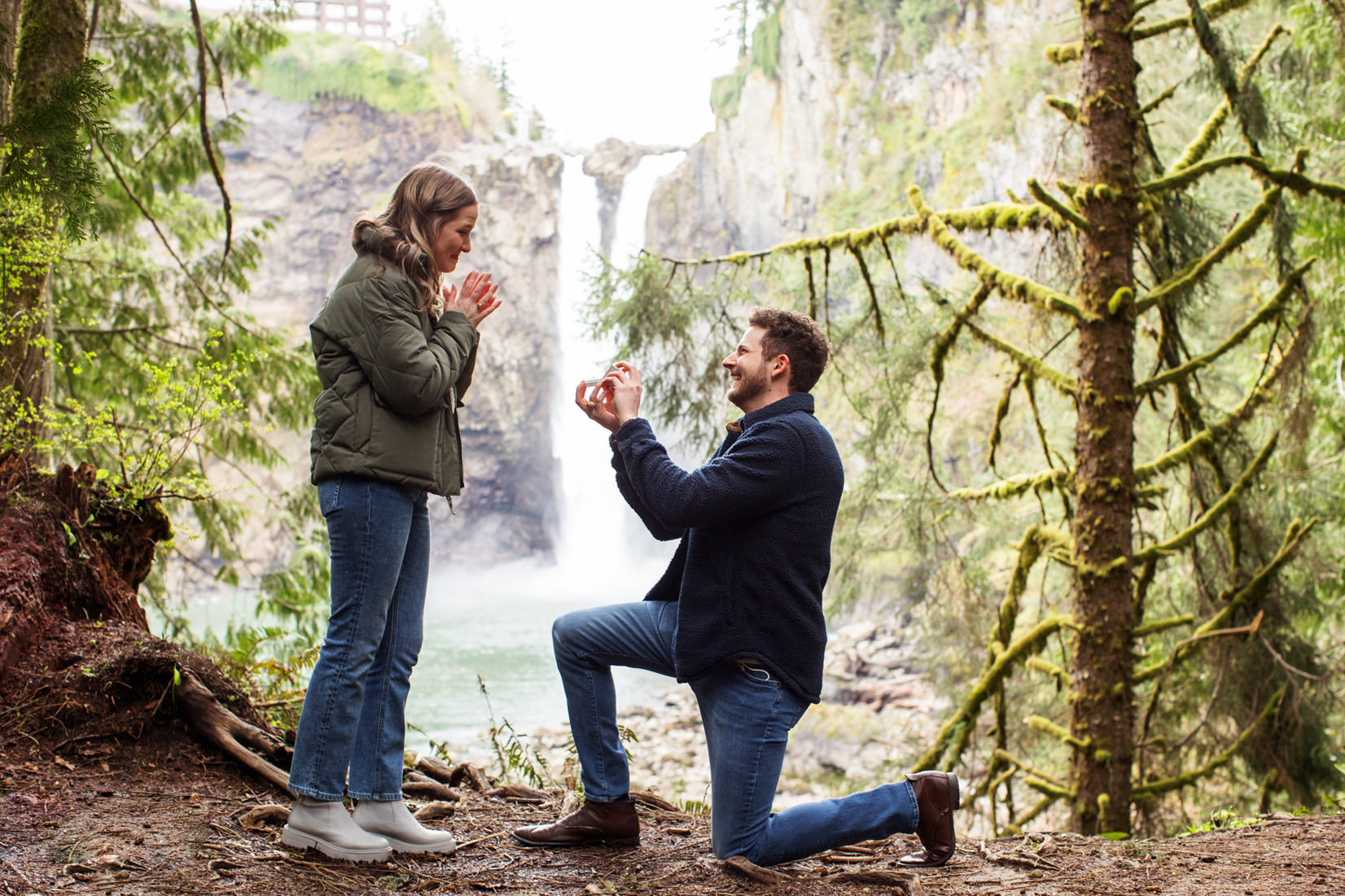Snoqualmie Falls Surprise Proposal